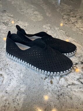 Ilse Jacobsen Black Tulip 139 Perforated Slip-on Sneaker Shoes Size 36 EU